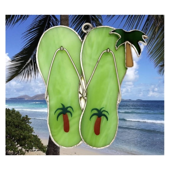 Glass Cover: Flop Palm Trees