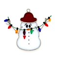 Glass Cover Snowman (Red Hat) with Lights/Christmas Stained Glass