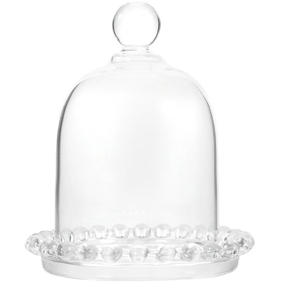 NIAIZEK Elegant Clear Glass Cake Stand with Dome Lid, Dessert Display Plate for Cakes, Pastries, and
