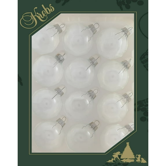 Glass Crafting Christmas Tree Ornaments - Designer DIY Balls from Christmas By Krebs (Clear with Silver Caps-12 Pieces, 2 inch (50mm))