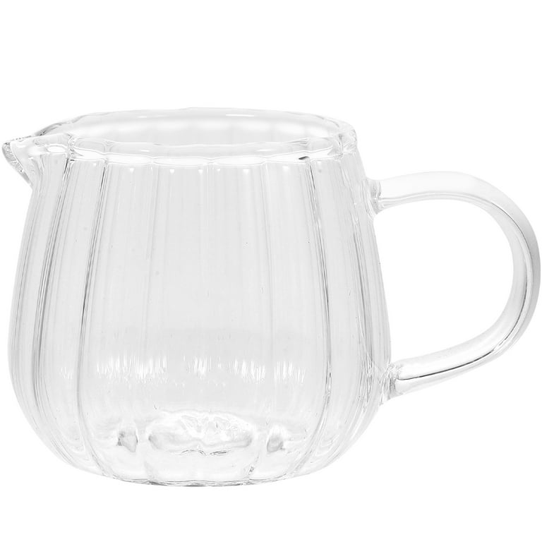 Glass Creamer Pitcher Cup Coffee Creamer Jar with Pour Spout Mini