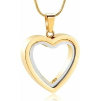 Glass Cremation Jewelry Necklace for Ashes Heart Urn Necklace for Ashes Stainless Steel Memorial for Ashes Keepsake Urn Pendant