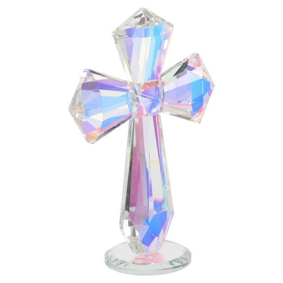 MOKKHNB Crystal Cross Standing Multi Home Decoration 1Pcs 5.82X3.93X1.97in