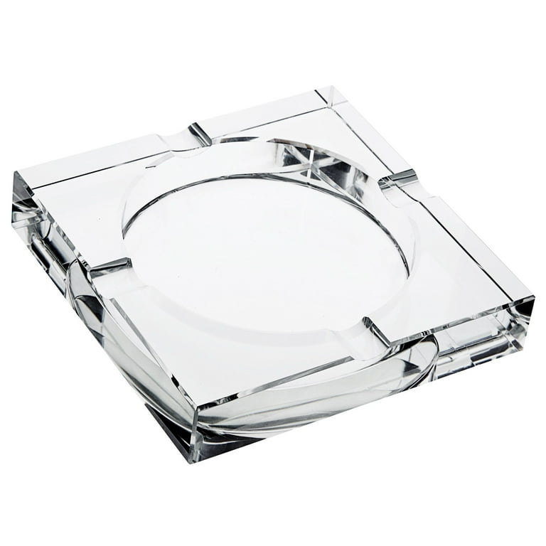 7 Hand Crafted Square Crystal Cigar Ash Tray 7 Hand Crafted Square Crystal Cigar Ash Tray