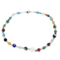 thumbnail image 1 of Glass Crystal Bead Multi-Colored Millefiori Flower Necklace 17 inches for Women Jewelry, 1 of 6