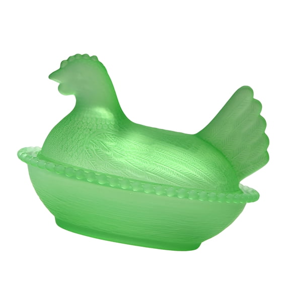 Glass Crystal Hen-Shape Candy Dishes Creative Chicken Fruit Bowl with Lid Table Decoration Dessert Plate Home Decors