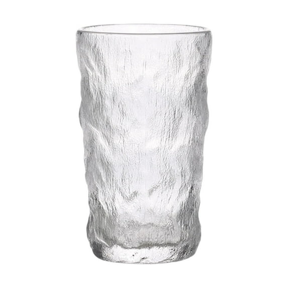 Glass Cup Glacier Textured Glass Cup for Drinks, Vintage Style Water Cup for Juice Beer or Tea, Crystal Clear Glass with Tree Pattern, High-Quality Drinking Glass for Home or Cafe Drinking Glass