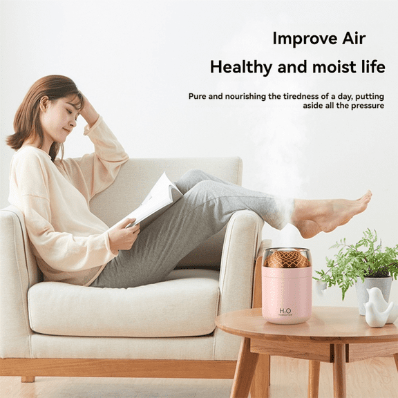 Glass Cup Humidifier Colorful Light Bedside Table Decoration Night Light Usb Large Mist Humidifier White