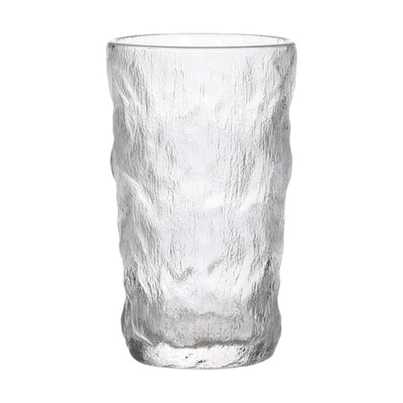 Glass Cup, Vintage Glassware, Glacier Texture Water Juice Beer Drinking Cup, Clear Handcrafted Durable 280ml 300ml Multi-Scene Use Gift