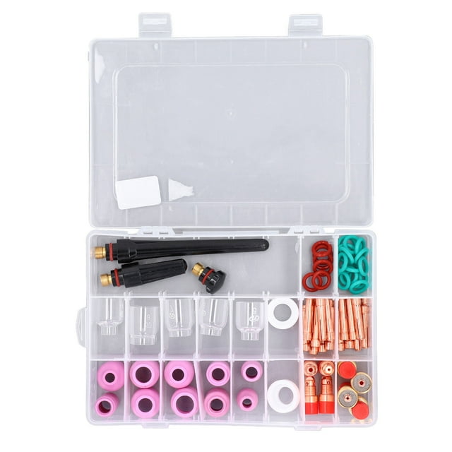 Glass Cups, Gas Lens, Chuck, Alumina Nozzle Set for WP17, 18, 26 TIG