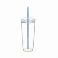 thumbnail image 1 of Glass Cups with Lids and Straws, High Borosilicate 600ml Tumblers for Coffee, Tea, Juice, Smoothies, Hot/Cold Drinks at Home, Office, 1 of 1