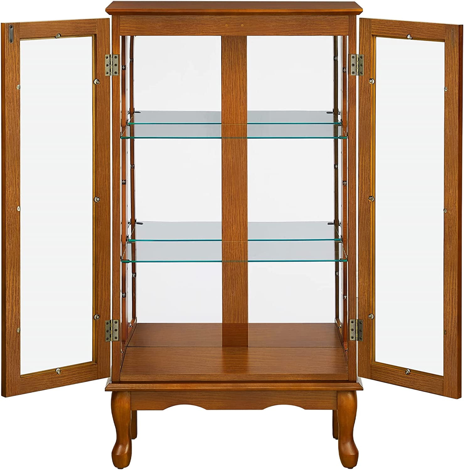 Glass Curio Display 3 Tier Lighted Curio with