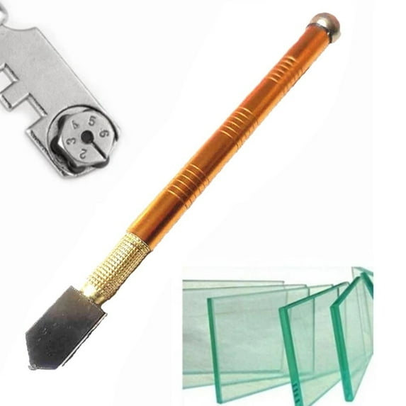 Glass Cutter Anti-skid Handle Cutting Tool Diamond Cutter Head Portable