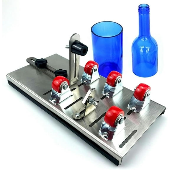 Glass Cutter Machine Kit, Glass Bottle Cutting Tool, Distance to Support Plate 12-22cm Adjustable, Cutting Smoothly, for Cutting Wine Bottles, DIY Crafts
