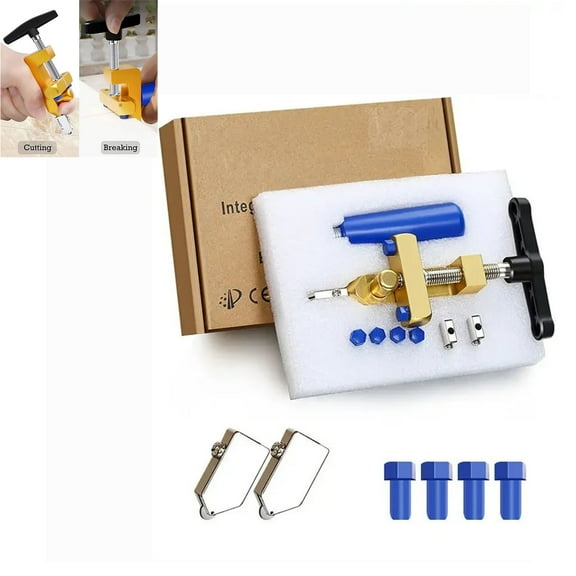 Glass Cutter with Portable Tile Opener Design for Ceramic Cutting, Professional Grade Manual Hardware, Durable Hand Tool for Precise Glass Scoring and Efficient Home Renovation Projects, by UKHCCC