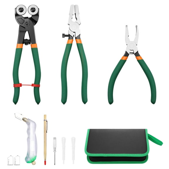 Glass Cutting Tool Iron Mosaic Cutter Tool Precision Control Glass Tile Nippers Curved Jaws Mosaic Tools Smooth Cutting Tile Cutter Pliers Easy to Use Suitable for Tiles