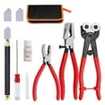 thumbnail image 1 of Glass Cutting Tool Set Kit, Wheeled Tile Nippers Running Pliers Breaking Oil Feed Cutter, 1 of 5