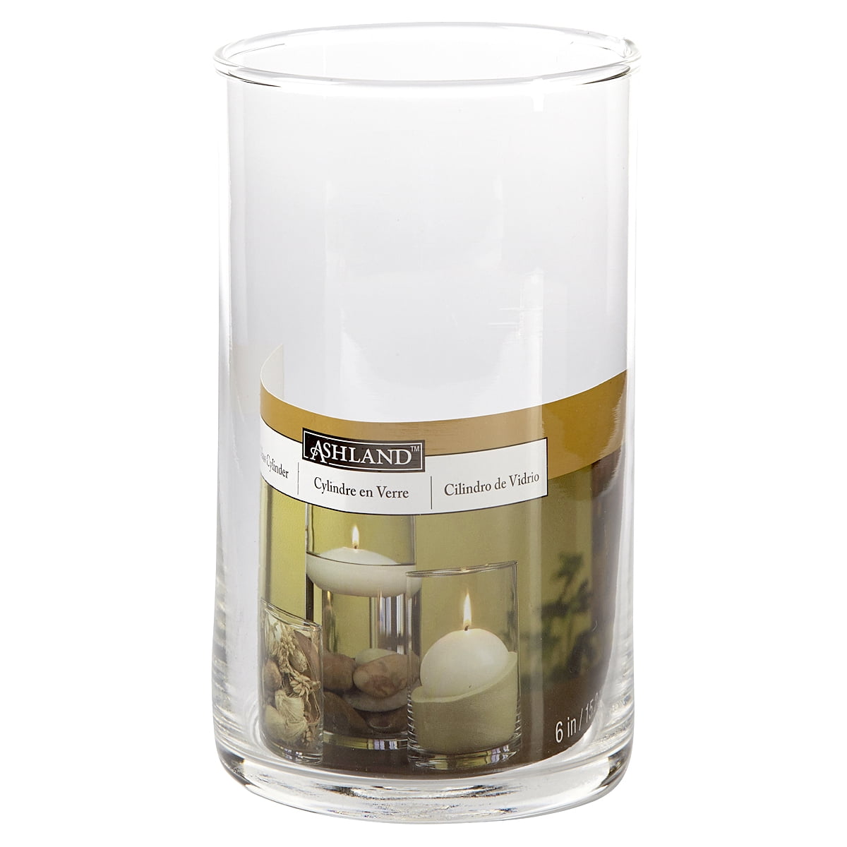 Clear Glass Cylinder Candle Holder for Elegant Decor
