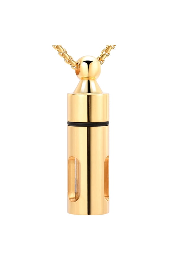 Glass Cylinder Cremation Jewelry for Ashes Necklace for Ashes of Loved One