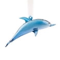 thumbnail image 1 of Beachcombers Glass Dolphin Ornament- Blue, 1 of 2