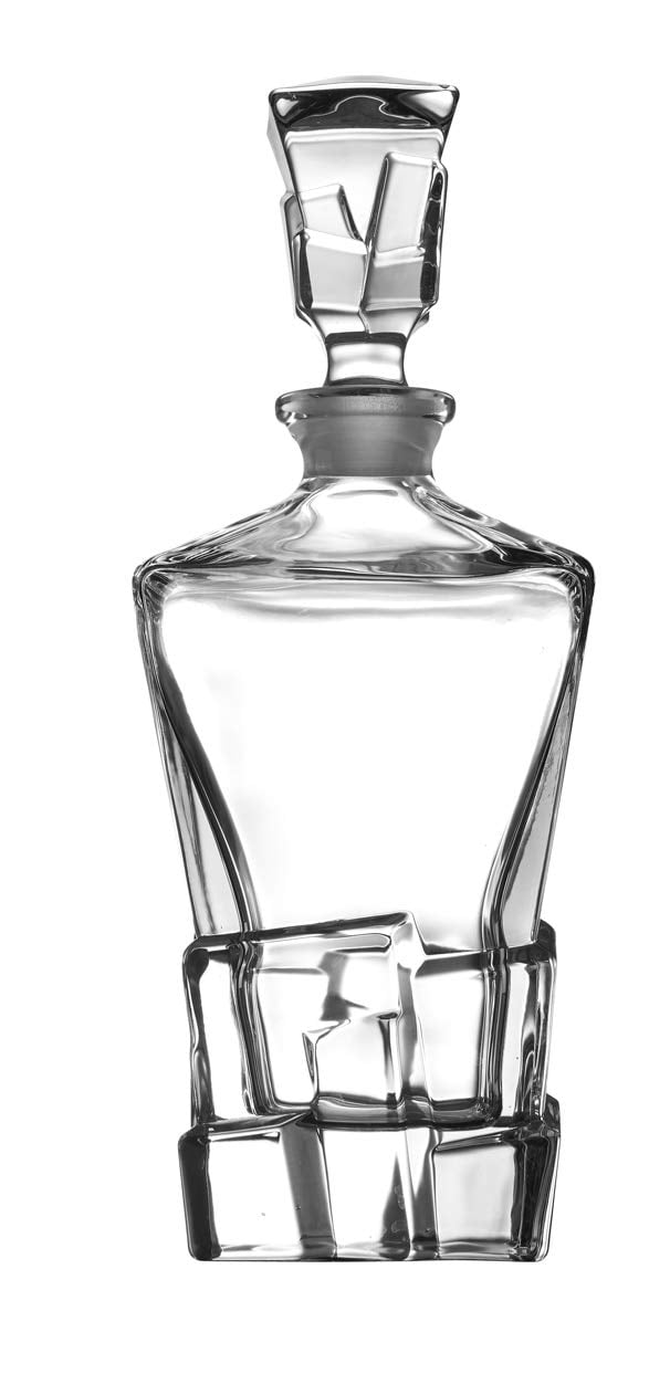 Glass Decanter with Stopper Lid Whisky Decanter for Water Alcohol Liquor Lead Free, Large, Clear