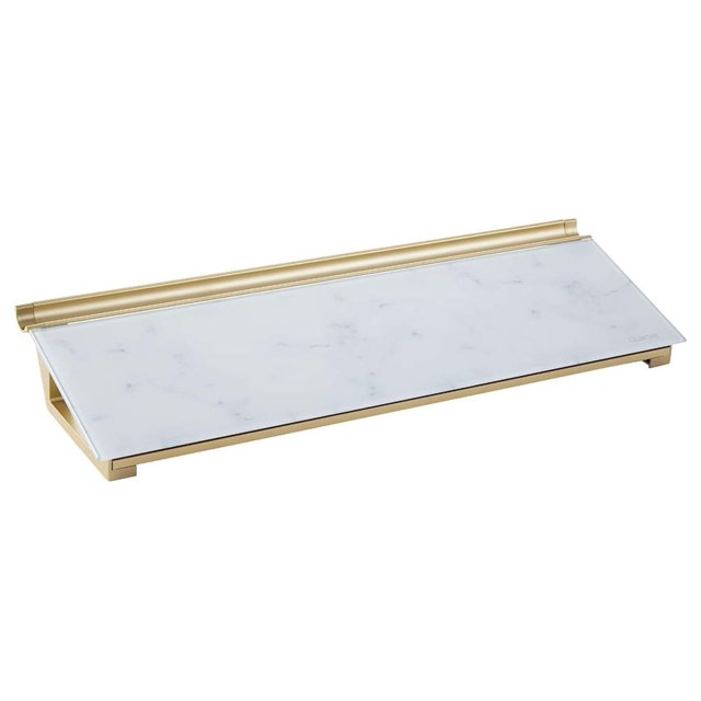 Glass Desktop Computer Pad, 18" x 6", Whiteboard, Dry Erase Surface