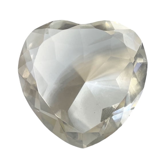 United Joy USA - Glass Diamond Jewel Paperweight Home Office Sparkling Desk Accessory - Clear (80mm)