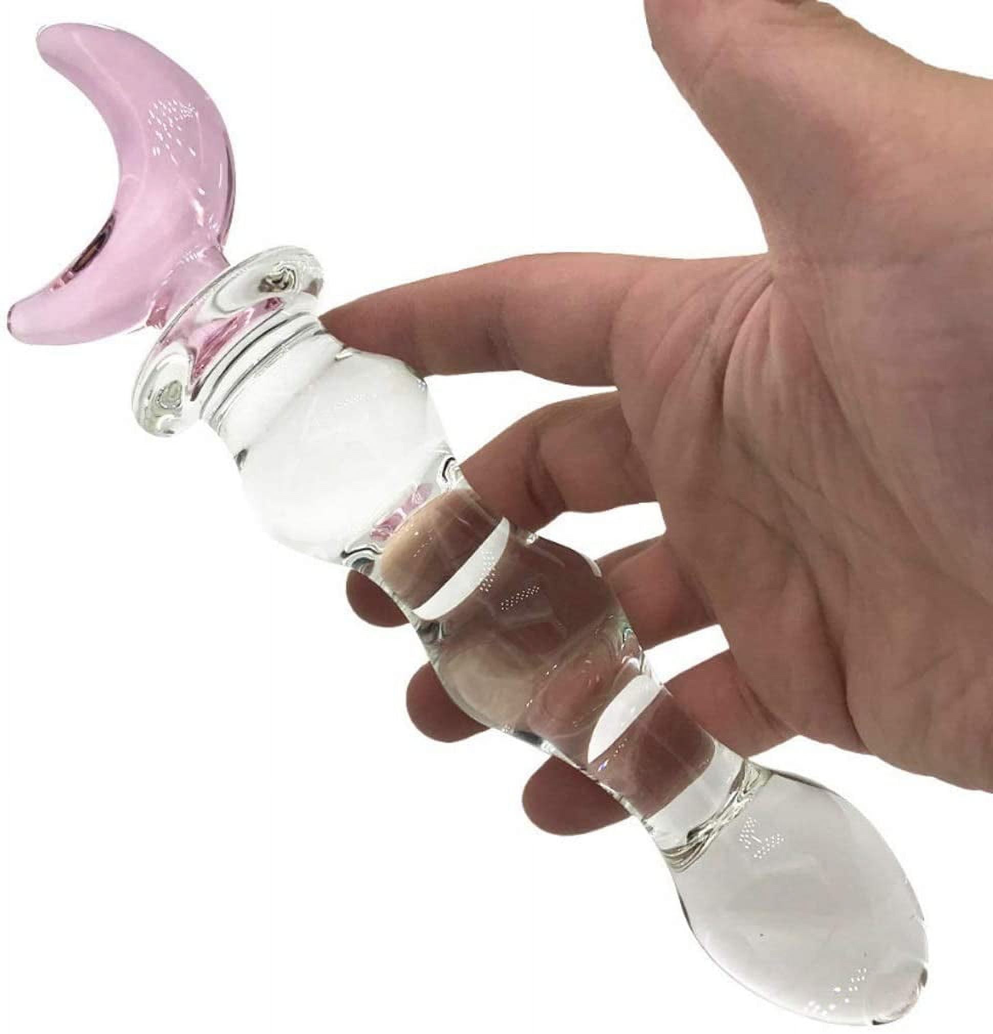 Glass Dildo Moon Wand Vaginal G-spot Prostate Massager Magic Stick Cute Sex  Toys for Women Massage