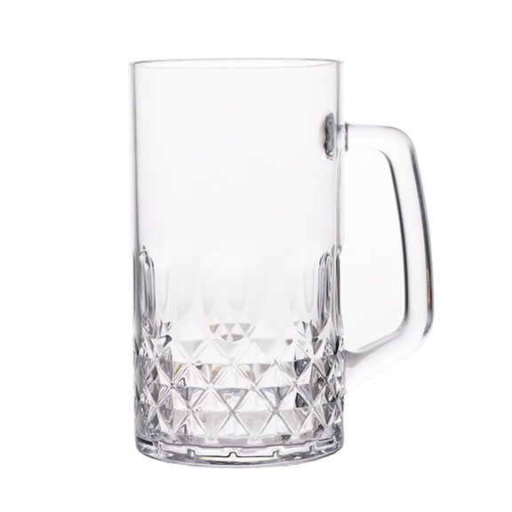 Glass Dimpled Mugs Sturdy Dimpled Glass Large Capacity Mug with Ergonomic Handle