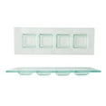 thumbnail image 1 of Turgla Fusion Glass 11.75" x 4" Rectangular Clear Glass Sectional Plate (Set of 2), 1 of 2