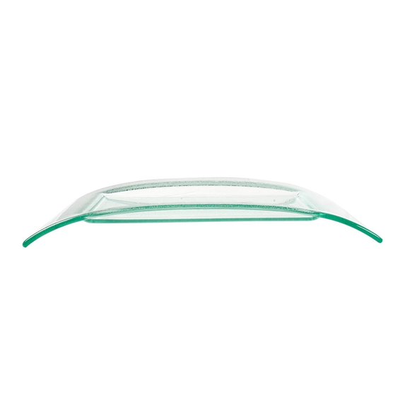 Turgla Fusion Glass Dinnerware 12" x 9.5" x h:1.5" Rectangular Clear Glass Platter, Set of 6 (05-124-30CLR)
