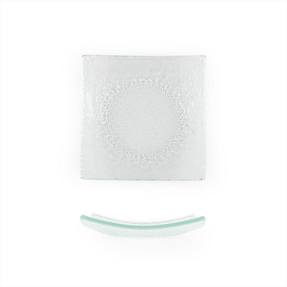 Glass Dinnerware 5.75" x 5.75" Square Clear Glass Plate (Set of 4)