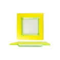thumbnail image 1 of Glass Dinnerware 6" x 6" Square Yellow Glass Plate (Set of 4), 1 of 2