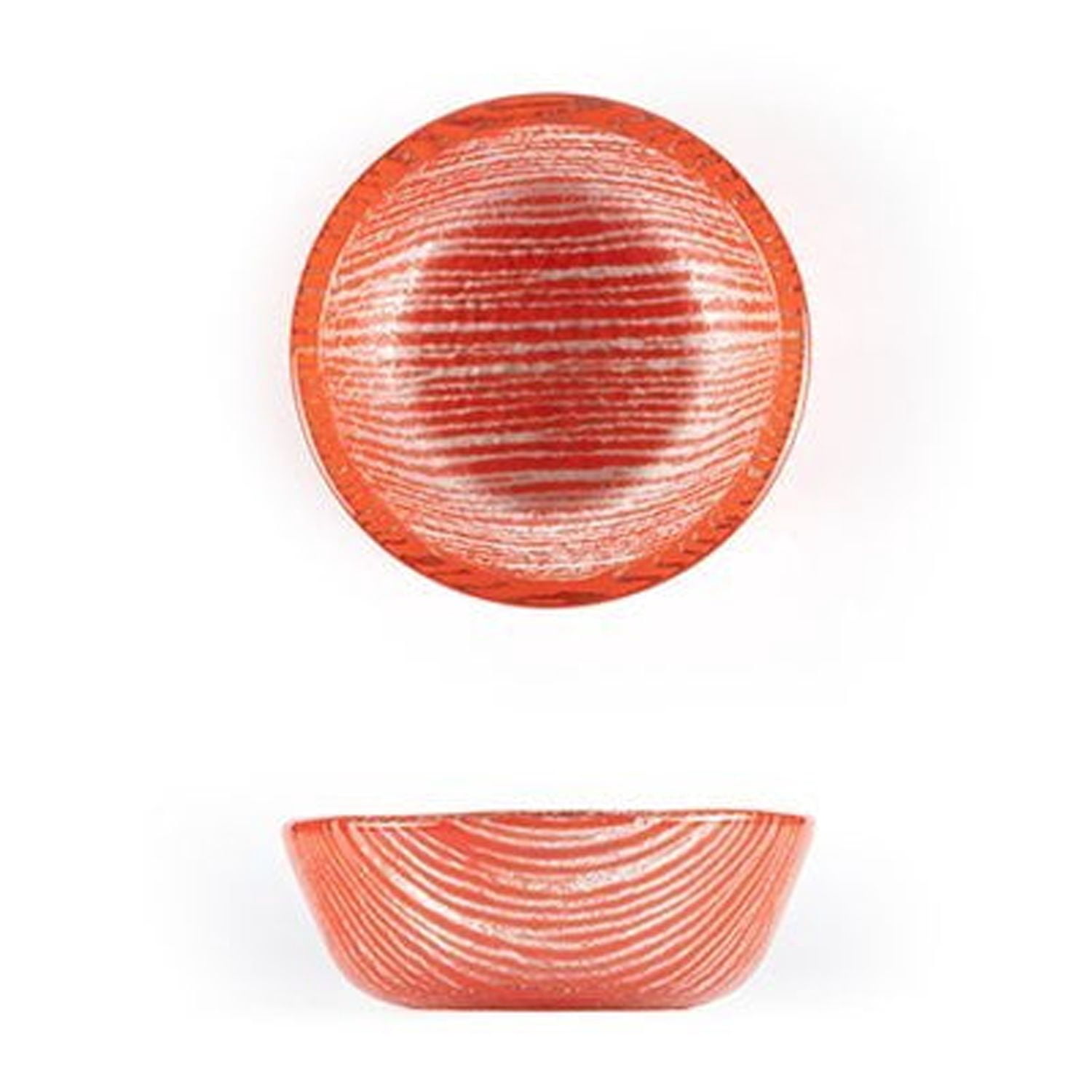 Red Round Ramekins Turgla Fusion Glass dia.2.75