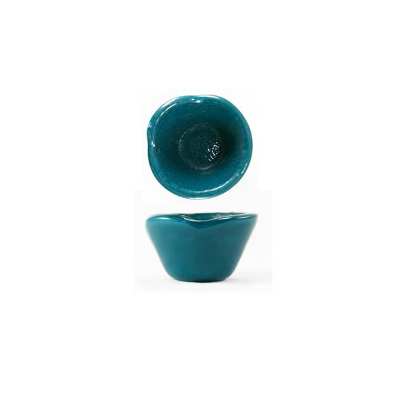 Glass Dinnerware dia.2.75" h:1.5" 2 oz. Round Blue Glass Ramekin (Set of 6)