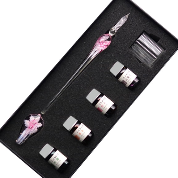Glass Dip Pen Set, 3-Piece Elegant Calligraphy Pen Kit with 10ml Ink, Perfect for Writing, Artwork and Lettering