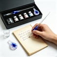 thumbnail image 1 of Glass Dip Pen Set,Crystal Glass Calligraphy Pen with Ink Bottles Pen Holder and Cleaning Cup Writing Gift Set for Drawing Signature Art Journaling, 1 of 7