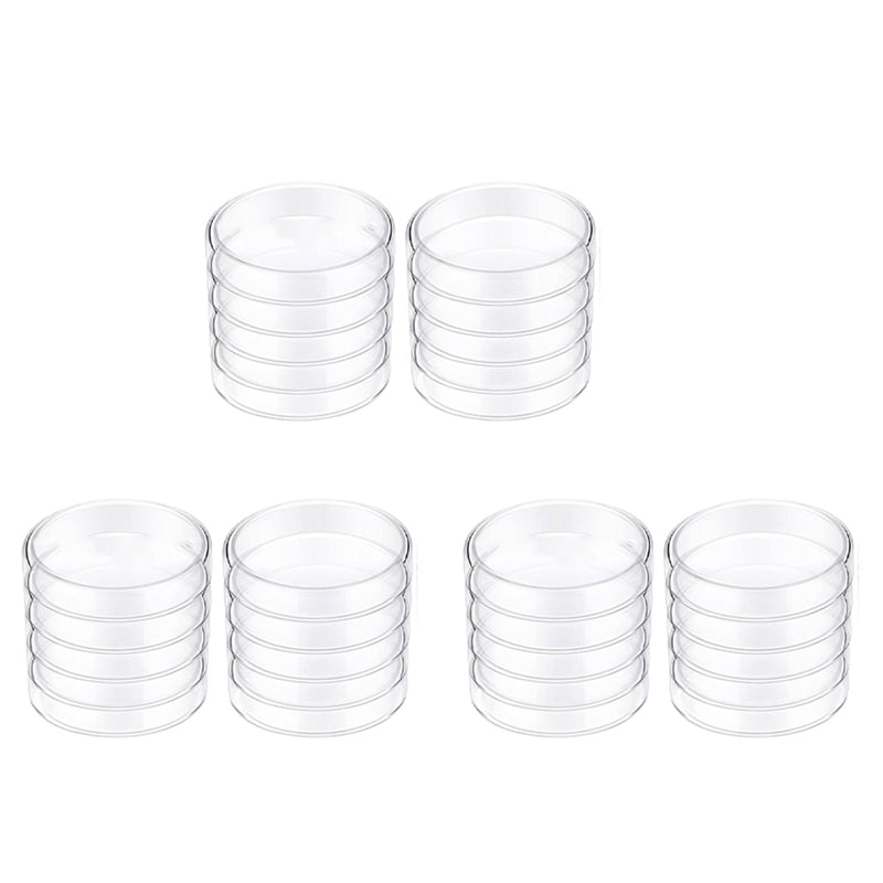 Glass Dish Set Borosilicate Lab Plates Transparent Tissue Culture