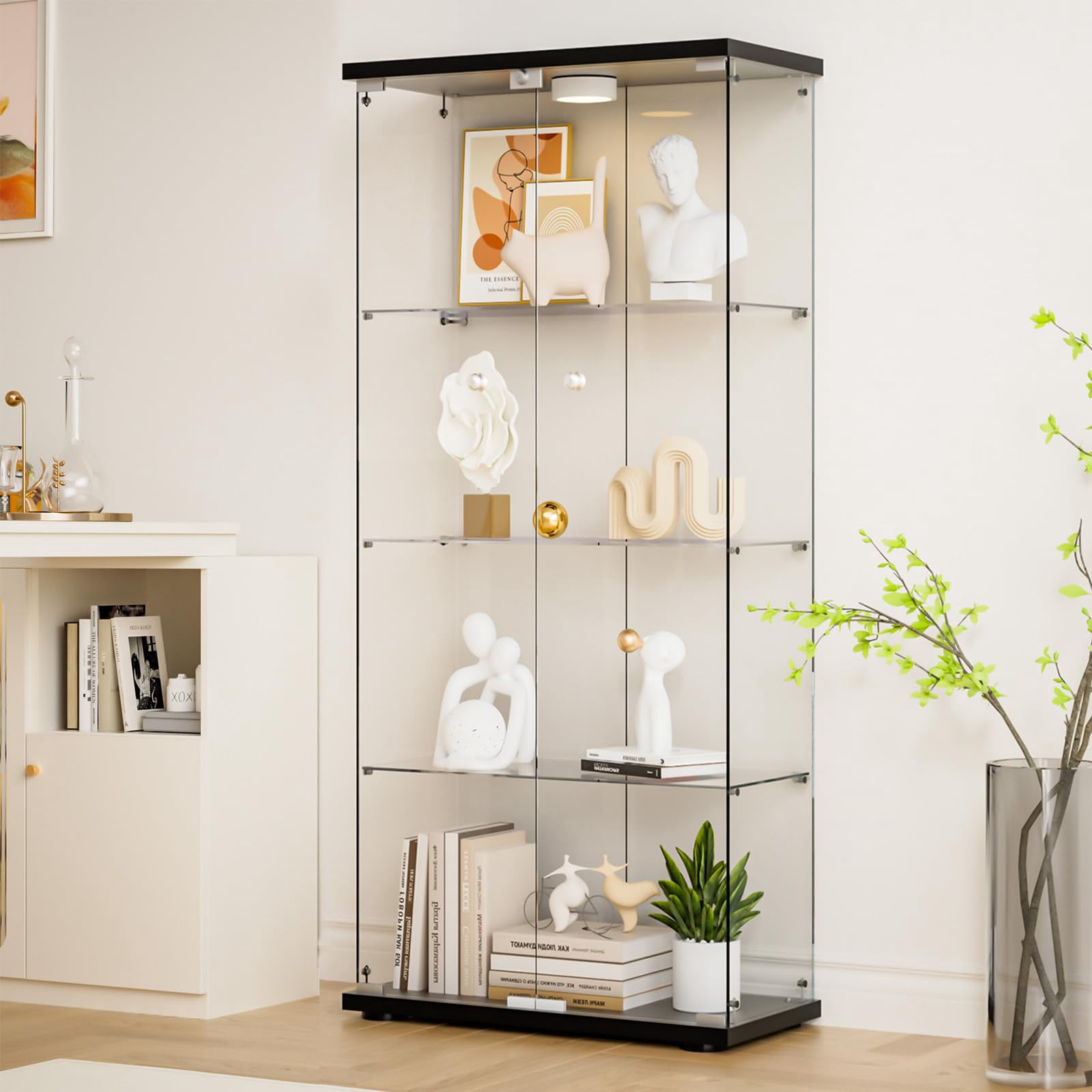 A closer look at Floor Standing Glass Display Frame