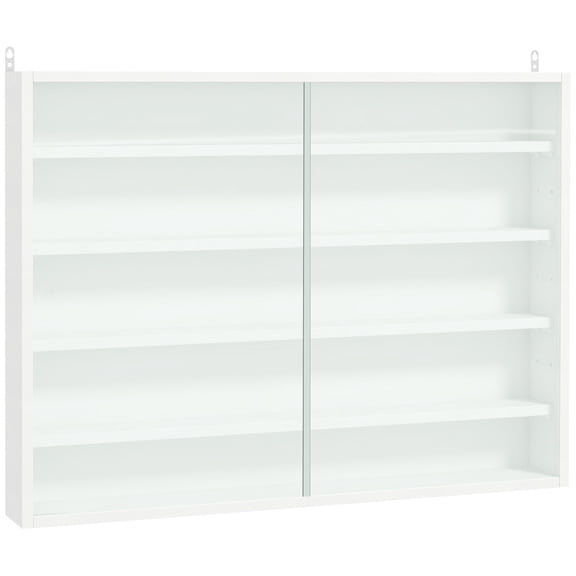 Glass Display Case with Adjustable Shelves and 2 Doors / Display Miniatures Without Obstructions