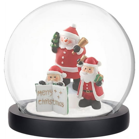 Glass Display Cloche Dome 4.9x4.5 Inch Glass Display Showcase with Base Small Decorative Display Dome Snowglobe for Fairy Lights Plants Flower Display Beach Sand Xmas Decoration