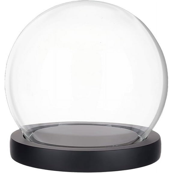Glass Display Cloche Dome 4.9x4.5 Inch Glass Display Showcase with Base Decorative Display Dome Snowglobe