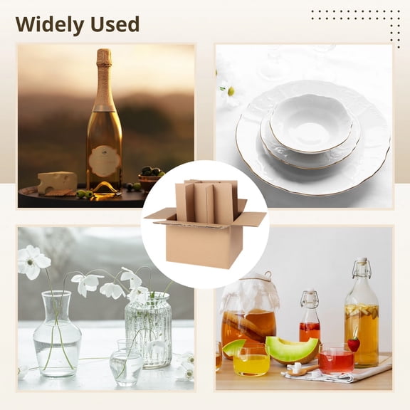 20 Corrugate Dividers Kit, Glassware Packing Moving Box Supplies, 48 Foam Pouches, Kitchen Dish Protective Cardboard Separators