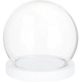 thumbnail image 1 of Glass Dome with Base 4.9x4.5 Inch Glass Display Cloche Dome Glass Decorative Display Dome Showcase Snowglobe for Fairy Lights Plants Flower Display Beach Sand Halloween Xmas Decoration, 1 of 7