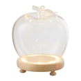 thumbnail image 1 of Glass Dome Display Case with Natural Wood Base, Apple Dome Cloche for Collectibles and Decorative Centerpiece, Bottom-Lit Display Cloche for Home Decor, Valentine's Day Gift for Couples, 1 of 9