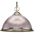 thumbnail image 1 of Glass Dome Pendant Ceiling Fixture, Maximum One 60 Watt Incandescent Medium Base Bulb, Brushed Nickel, 1 of 2