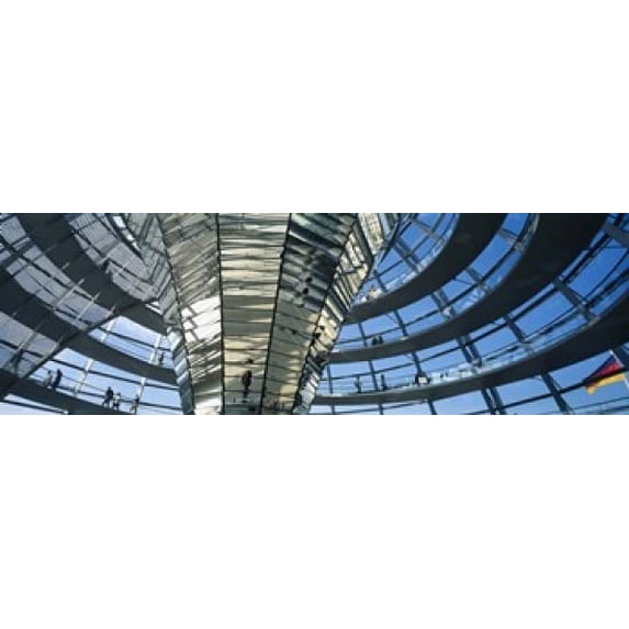 Glass Dome Reichstag Berlin Germany Poster Print (18 x 6)