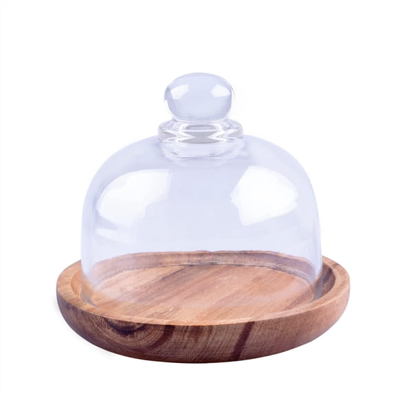 Glass Domed Serving Plate for Confectionery and Baked Goods