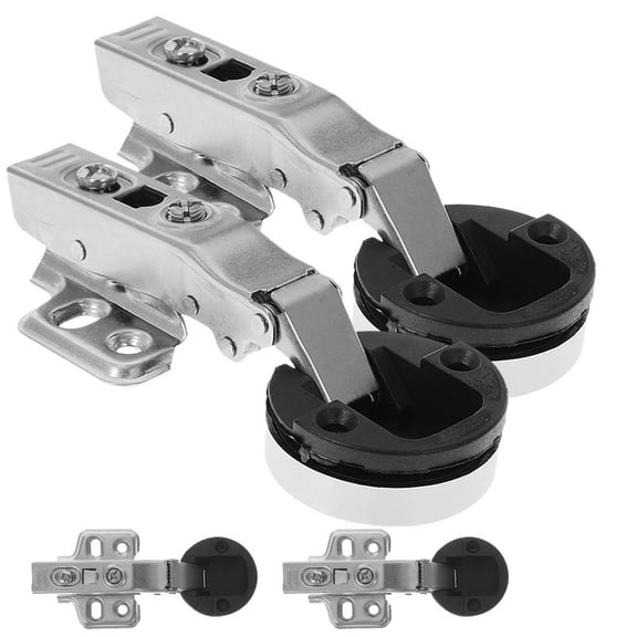 Glass Door Hinge Pivot Hinges for Doors Cabinet Cupboard Clip Cold Rolled Steel Plate 4 Pcs