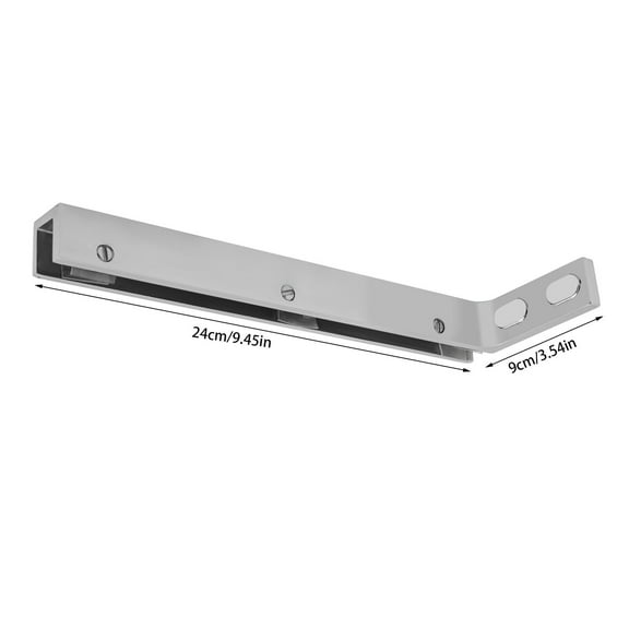 Glass Door L-Shape Stabilizing Bracket, Glass Support Bracket Stabilizer Silver